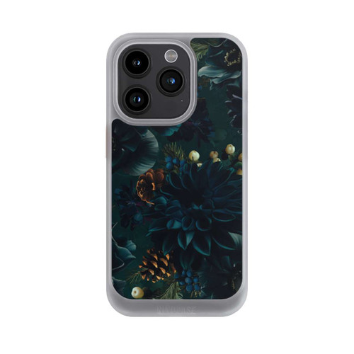 Apple iPhone 15 Pro NIVOcore Blumenmuster Grün und Blau