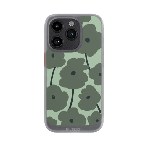 Apple iPhone 15 Pro NIVOcore Fleurs Minimalistes Vertes