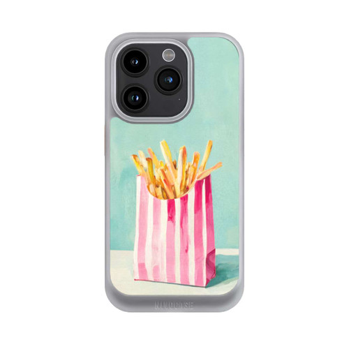 Apple iPhone 15 Pro NIVOcore Retro Pommes Blau Watercolor