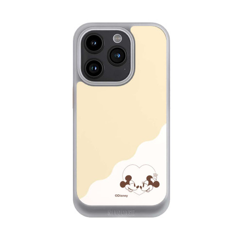 Apple iPhone 15 Pro NIVOcore Mickey and Minnie Love Heart Beige