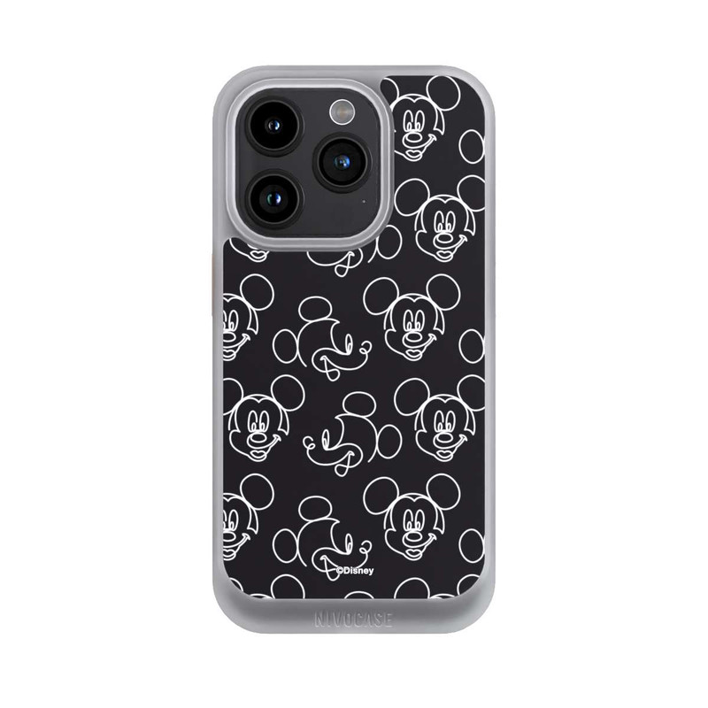 iPhone 15 Pro NIVOcore Disney Mickey Muster Schwarz