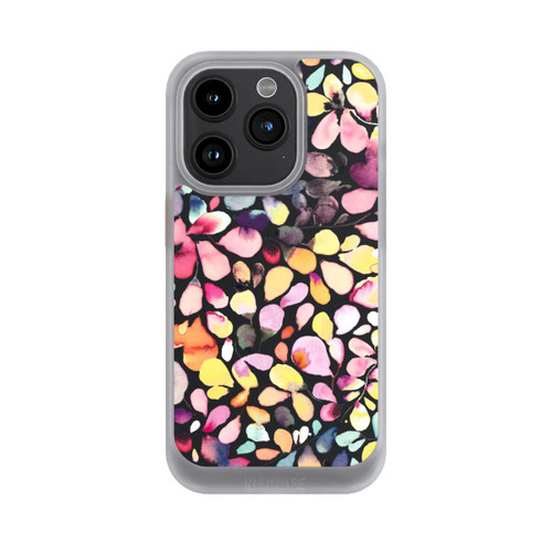 Apple iPhone 15 Pro NIVOcore Eukalyptus Aquarellblätter Schwarz