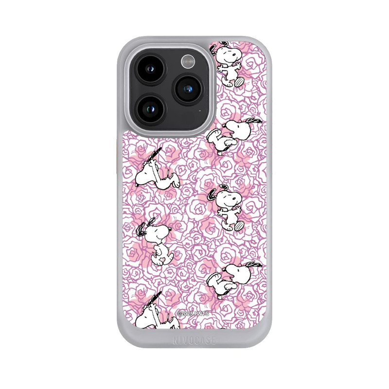 iPhone 15 Pro NIVOcore Peanuts Pink Roses Pattern