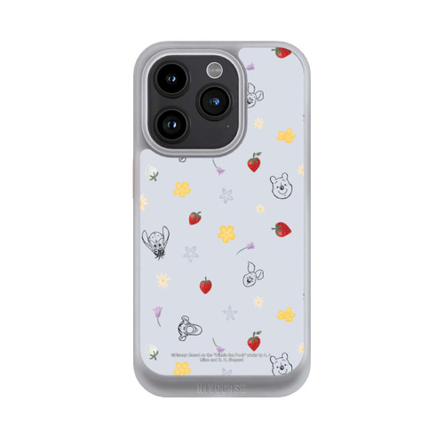 Apple iPhone 15 Pro NIVOcore Winnie Puuh und Freunde Erdbeer Muster Blau