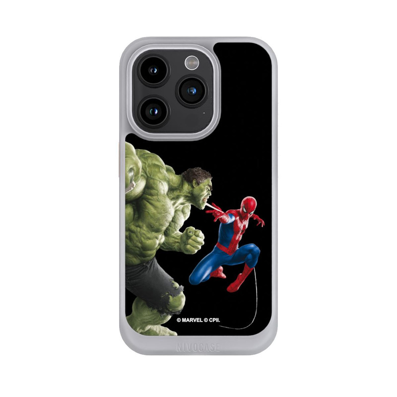 iPhone 15 Pro NIVOcore Spider-Man fights Hulk