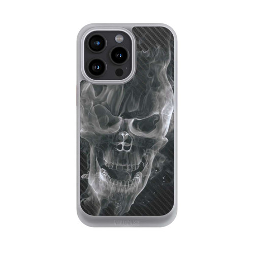 Apple iPhone 15 Pro Max NIVOcore rauchender Totenkopf Carbon