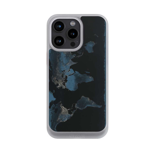 Apple iPhone 15 Pro Max NIVOcore Carte du Monde Nuit
