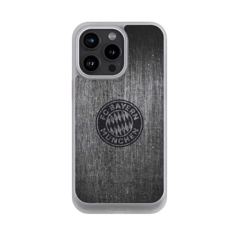 iPhone 15 Pro Max NIVOcore Metalllook FCB Logo einfarbig