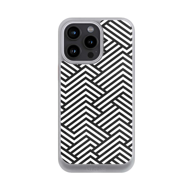 iPhone 15 Pro Max NIVOcore Schwarz und Weiß ZigZag