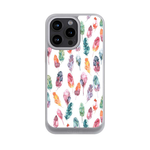 Apple iPhone 15 Pro Max NIVOcore Boho Watercolor Feathers