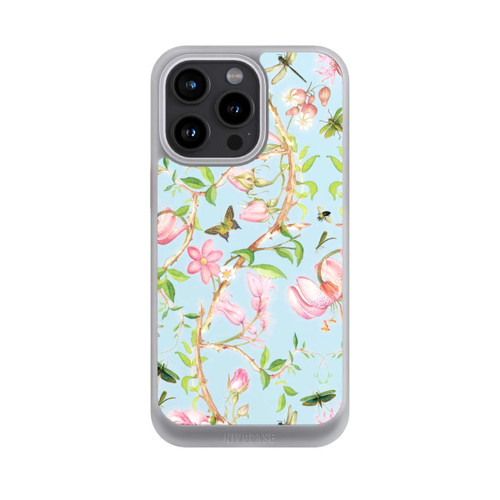 Apple iPhone 15 Pro Max NIVOcore Vintage Botanic Flowers Blue