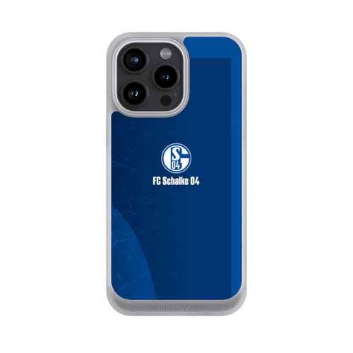 Apple iPhone 15 Pro Max NIVOcore Schalke 04 Blauer Hintergrund Mit Logo