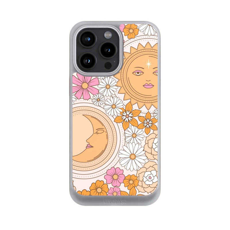 iPhone 15 Pro Max NIVOcore Mond-Sonne-Blumen