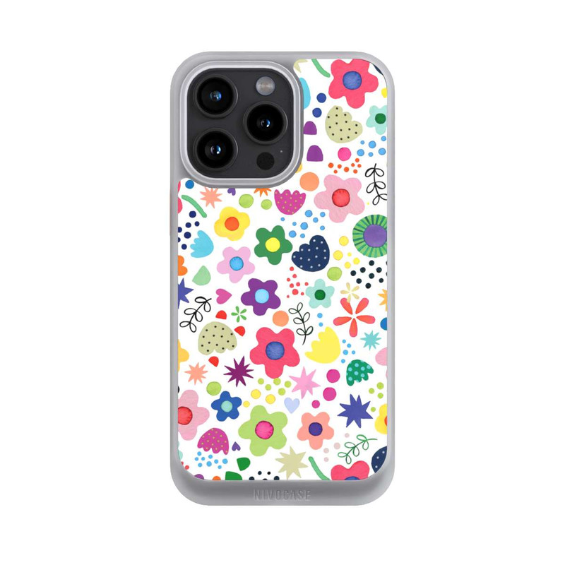 iPhone 15 Pro Max NIVOcore Psychedelische Blumen bunt