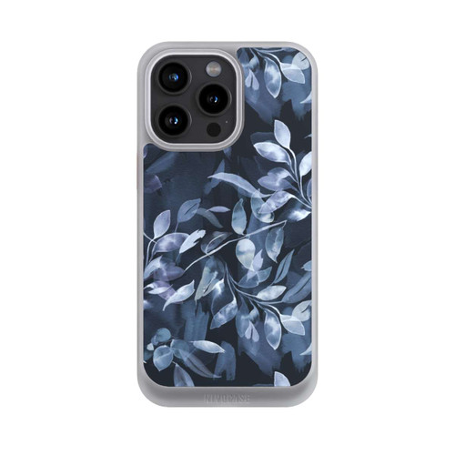 Apple iPhone 15 Pro Max NIVOcore Aquarelle Feuilles Mystiques Marine