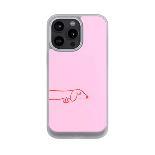 Apple iPhone 15 Pro Max NIVOcore Dachshund Illustration Pink