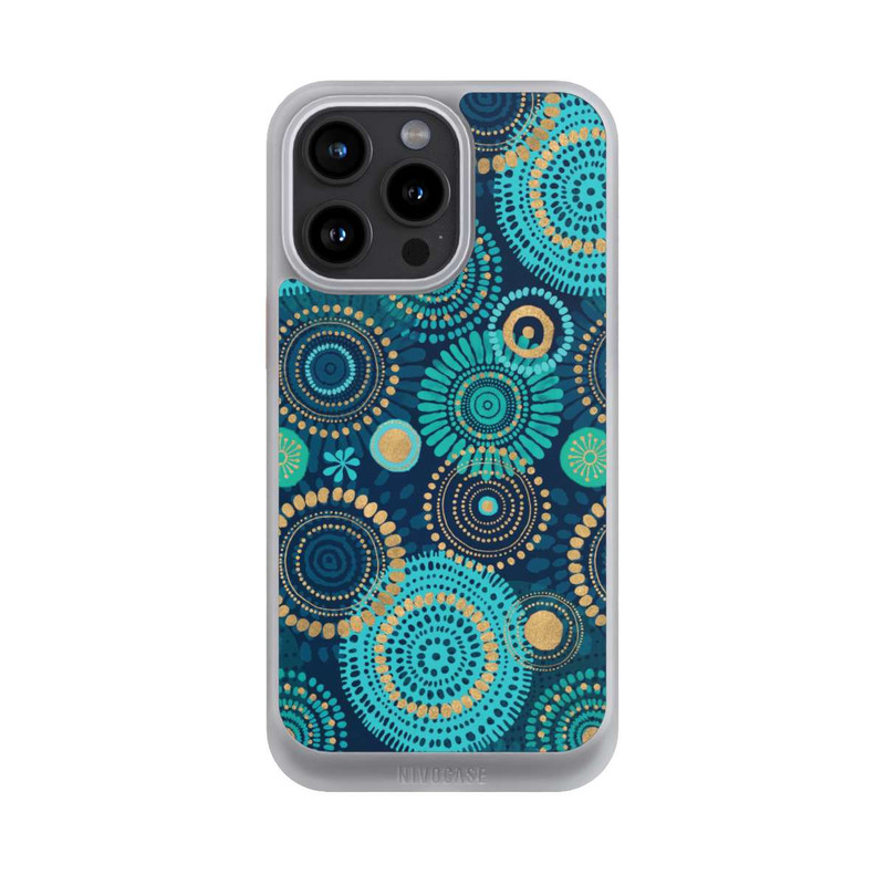 iPhone 15 Pro Max NIVOcore Blockprint India Teal Gold