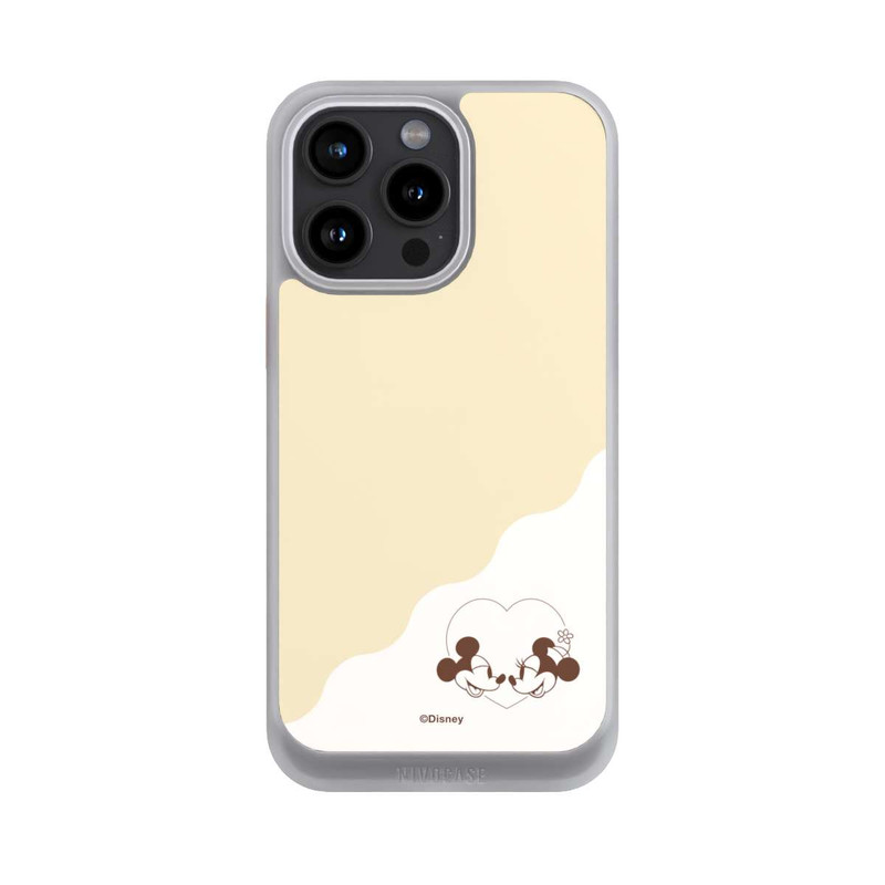 iPhone 15 Pro Max NIVOcore Mickey and Minnie Love Heart Beige