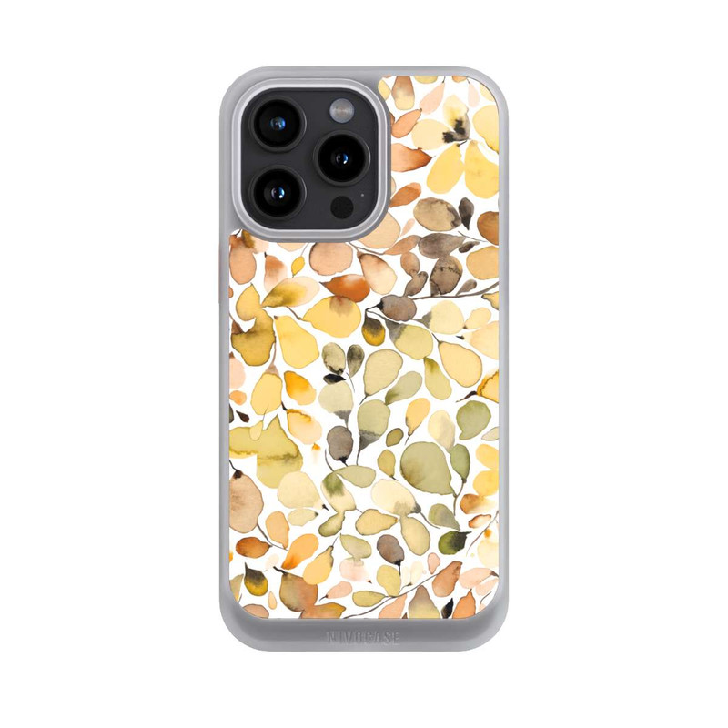 iPhone 15 Pro Max NIVOcore Eukalyptus Aquarellblätter Braun Herbst