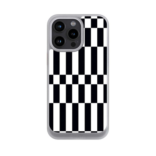 Apple iPhone 15 Pro Max NIVOcore Checked Abstract Bold Black and White Color Block
