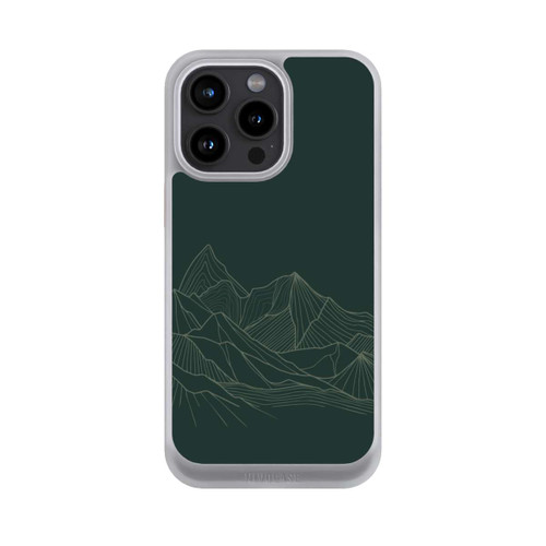 Apple iPhone 15 Pro Max NIVOcore Berg Line Art Grün