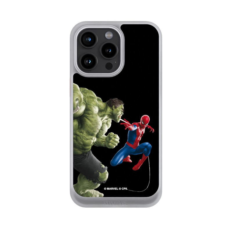 iPhone 15 Pro Max NIVOcore Spider-Man affronte Hulk