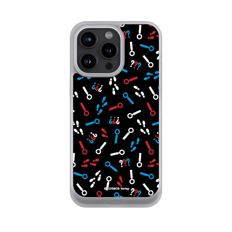 iPhone 15 Pro Max NIVOcore Drei Fragezeichen Detektiv Muster