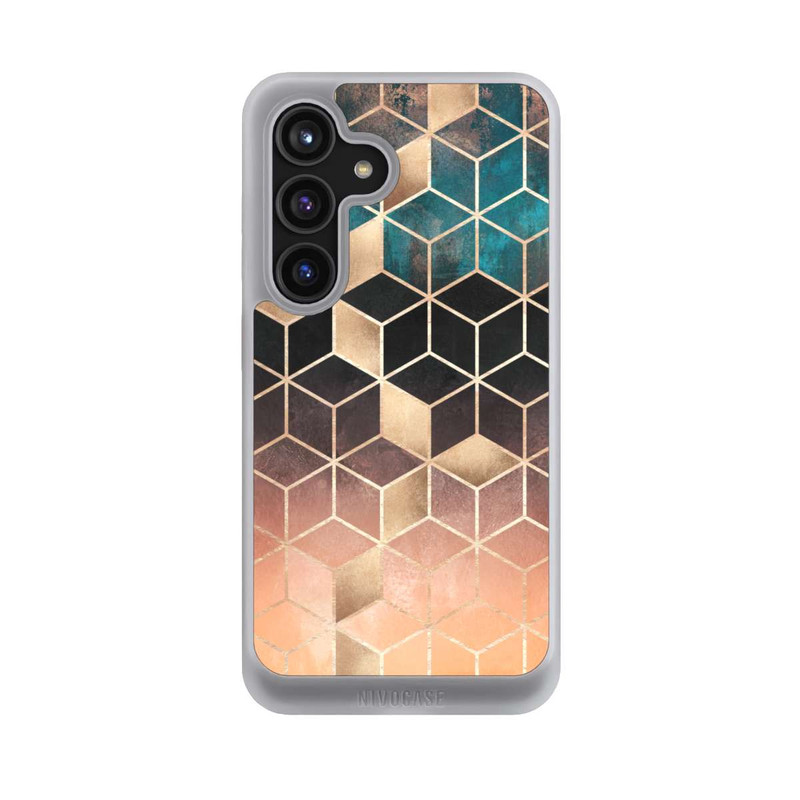 Galaxy S24 NIVOcore Ombre Traum Würfel Gold Druck