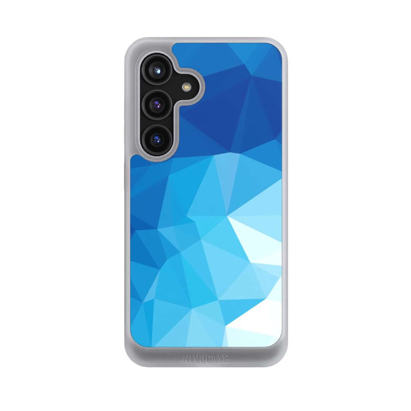 Galaxy S24 NIVOcore Mosaïque Polygonale Bleue