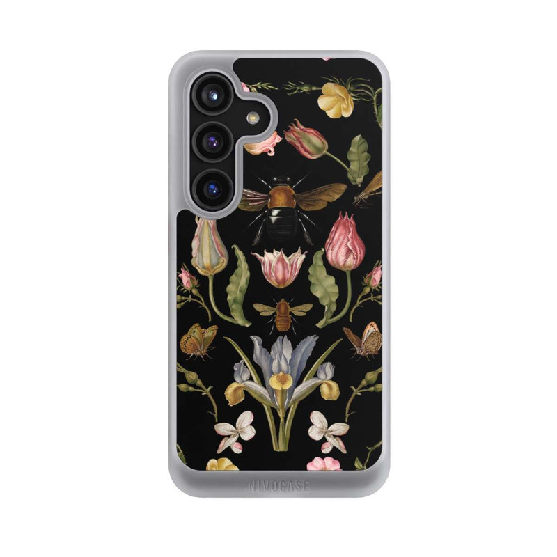 Galaxy S24 NIVOcore Wildblumen und Biene Schwarz