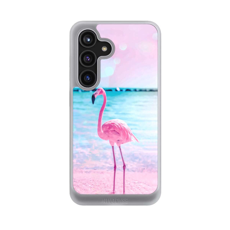 Galaxy S24 NIVOcore Rosa Flamingo am Meer