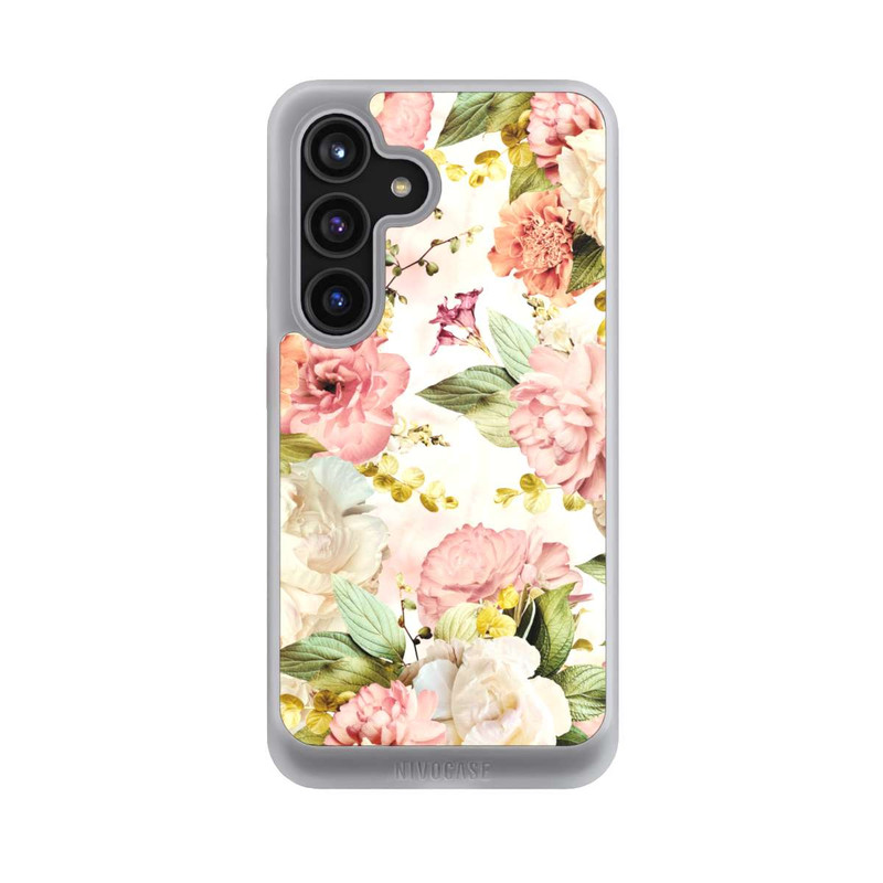 Galaxy S24 NIVOcore Flower Frame Peonies beige