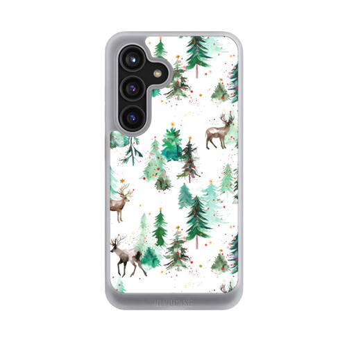Samsung Galaxy S24 NIVOcore Hirsche und Winterweihnachtsbäume