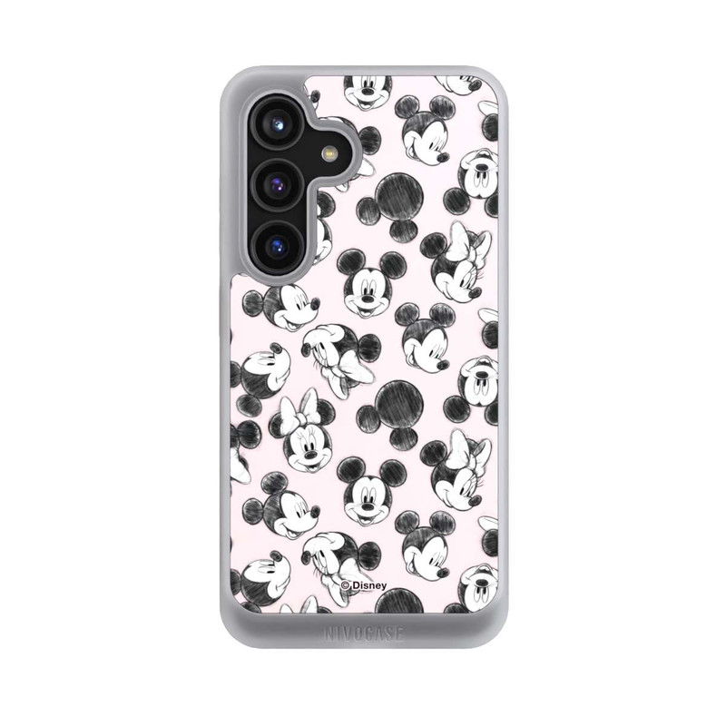 Galaxy S24 NIVOcore Minnie & Mickey Viele Gesichter Pink