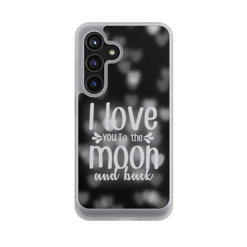 Samsung Galaxy S24 NIVOcore I Love You to The Moon And Back Black Hearts