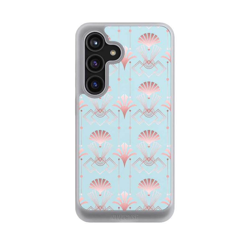 Galaxy S24 NIVOcore Art Deco Rose Gold Elegance Blue