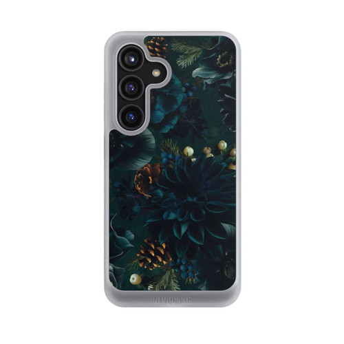 Samsung Galaxy S24 NIVOcore Blumenmuster Grün und Blau