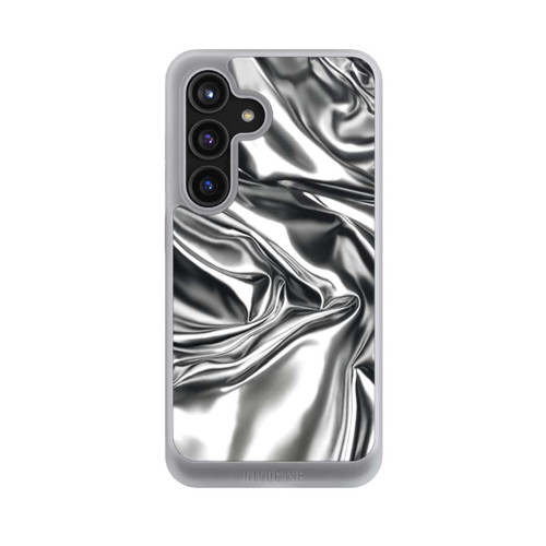 Samsung Galaxy S24 NIVOcore Glänzeder Chrome Silber Stoff mit KI