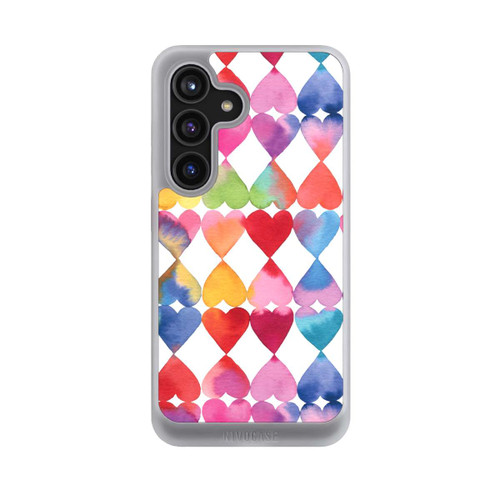 Samsung Galaxy S24 NIVOcore Buntes Herz Watercolor Muster