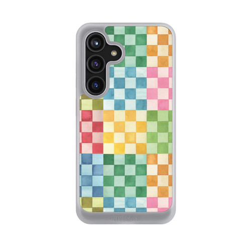 Samsung Galaxy S24 NIVOcore Checkerboard Watercolor Chess Geometric Red
