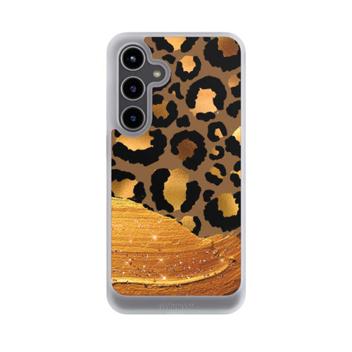 Samsung Galaxy S24+ NIVOcore Dunkelgoldener Leoparden Glitzerlook