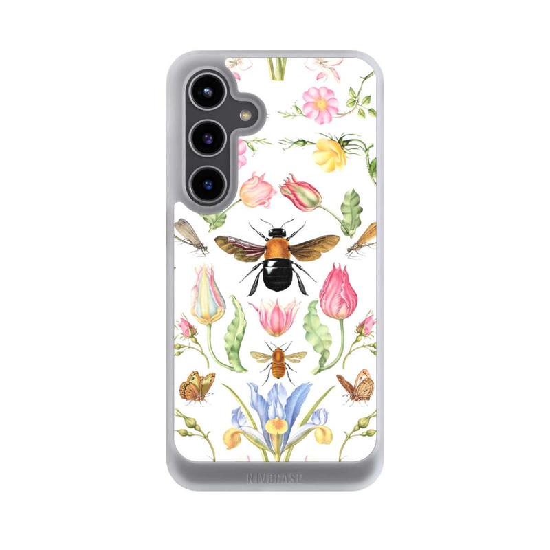 Galaxy S24 + NIVOcore Wildblumen mit Biene weiß