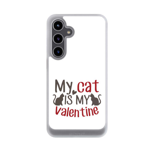 Samsung Galaxy S24+ NIVOcore Meine Katze ist mein Valentine Weiß