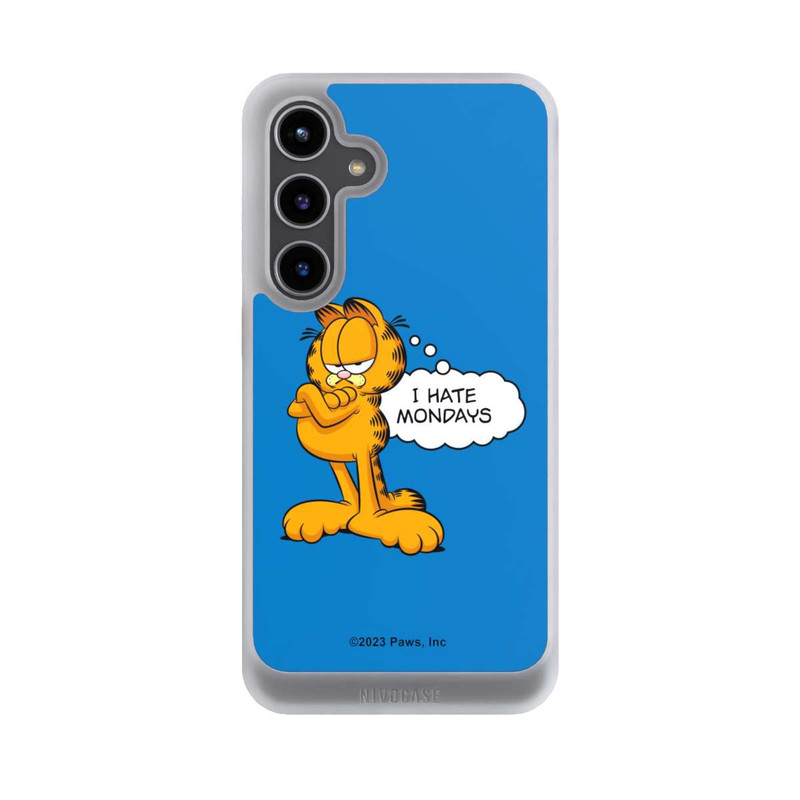 Galaxy S24 + NIVOcore Garfield I Hate Mondays Blue
