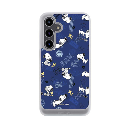 Samsung Galaxy S24+ NIVOcore Peanuts Travel Stamps Pattern Blue