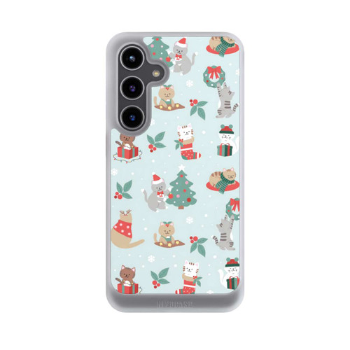 Samsung Galaxy S24+ NIVOcore Cute Winter Wonderland Christmas Festive Cats on Teal