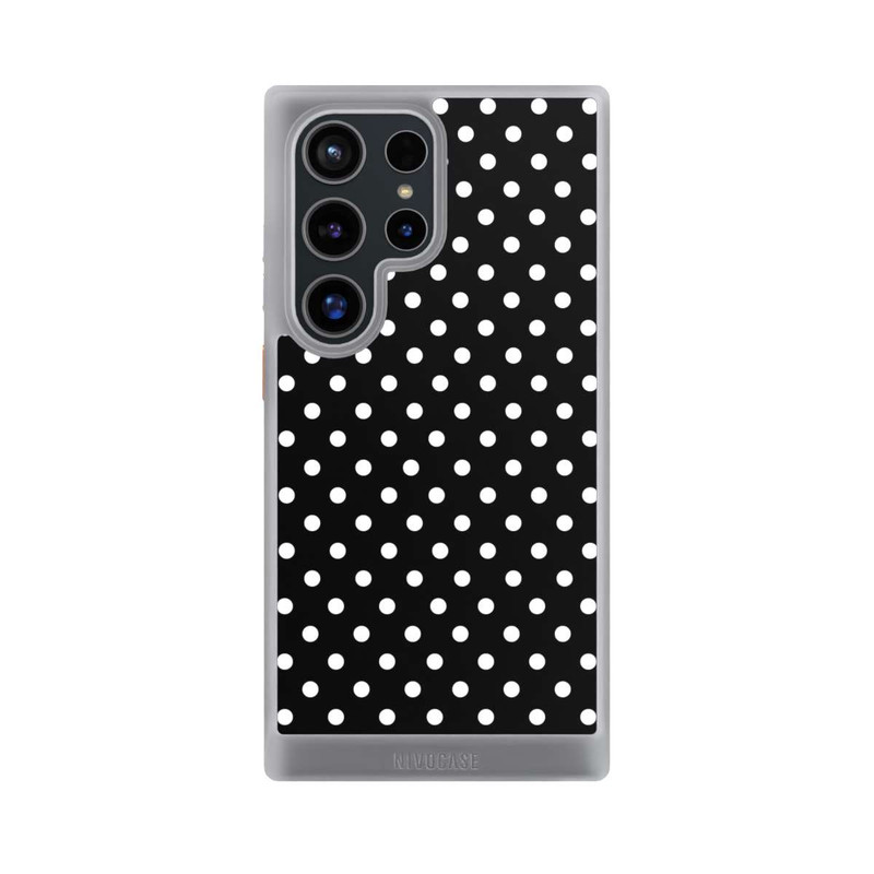 Galaxy S24 Ultra NIVOcore Polka Dots Schwarz und Weiß