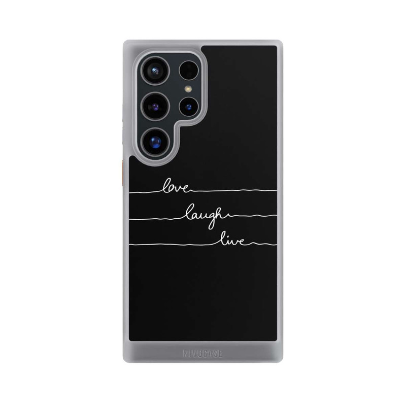 Galaxy S24 Ultra NIVOcore Love Laugh Live weiß/schwarz
