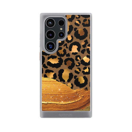 Samsung Galaxy S24 Ultra NIVOcore Dunkelgoldener Leoparden Glitzerlook