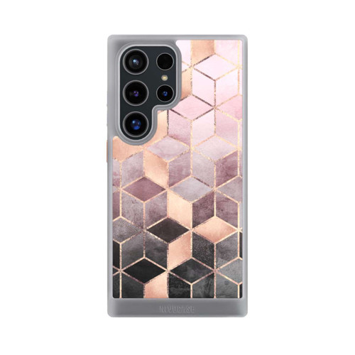Samsung Galaxy S24 Ultra NIVOcore Pink-grauer Farbverlauf Würfel Druck